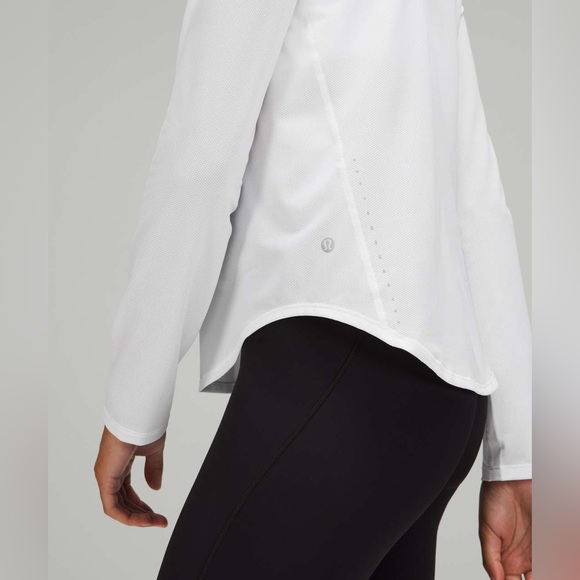 Lululemon High Neck Running and Training Long Sleeve White - Picture 3 of 7